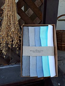 Úžitkový textil - Darčeková sada Linen Towels Lime - 10659943_