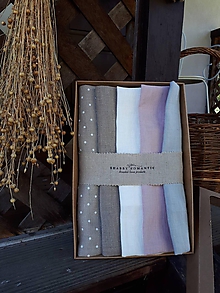 Úžitkový textil - Darčeková sada Linen Towels Romantic - 10659974_