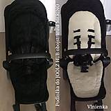 Detský textil - Joolz HUB Seat Liner BLACK / Podložka do kočíka čierna Elegant prešitie na mieru - 10663678_