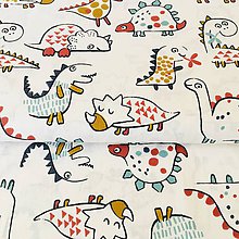 Textil - dinosaury, 100 % bavlna Francúzsko, šírka 150 cm - 10660636_