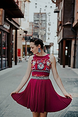  - fialové plisované šaty Poľana - 10663872_
