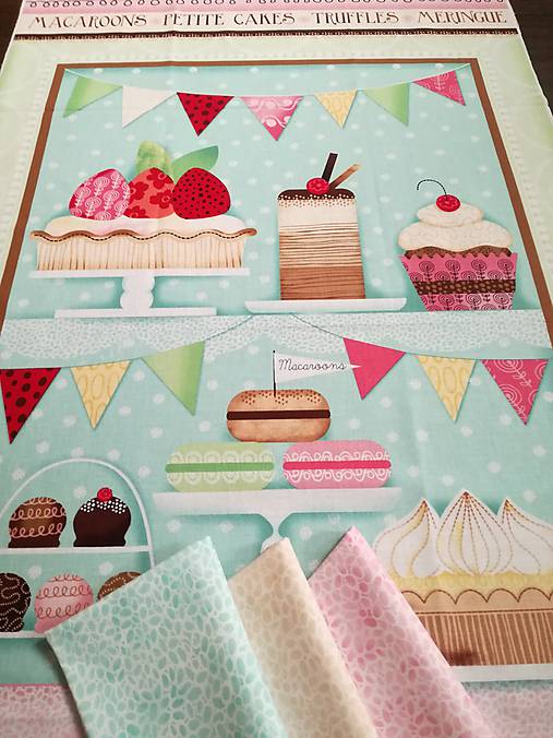 Textil - Bavlnený panel Sugary Sweet - 10665517_