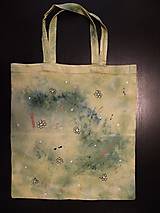 Nákupné tašky - taška - horčicová s drobnými kvetinkami - 10665258_