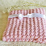 Detský textil - detská deka-púdrovo ružová - 10666851_