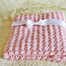 Detský textil - detská deka-púdrovo ružová - 10666851_