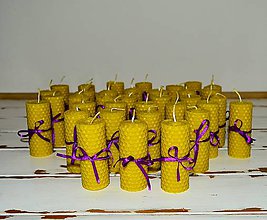 Darčeky pre svadobčanov - Sviečka z včelieho vosku - 10668429_