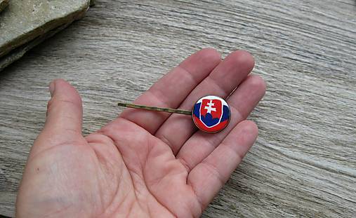 Ozdoby do vlasov - Sponka Slovensko  (na pravú stranu, č. 2647) - 10675647_