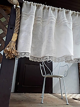 Úžitkový textil - Ľanová záclona Natural - 10676160_