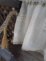 Úžitkový textil - Ľanová záclona Natural - 10676161_