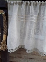 Úžitkový textil - Ľanová záclona Natural - 10676162_
