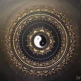 Mandala SPIRITUALITA (gold) 40 x 40