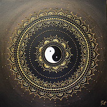 Obrazy - Mandala SPIRITUALITA (gold) 40 x 40 - 10679331_