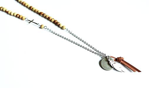 Pánsky náhrdelník BRYXI s koženým strapcom