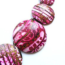 Náhrdelníky - Ružový náhrdelník - 10679096_