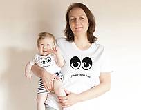Topy, tričká, tielka - set tričiek pre mamu a dieťa - 10682203_