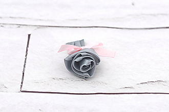 Svadobné pierka - Pierko šedé ruža (šedo-ružové) - 10681841_