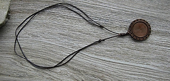 Komponenty - Drevené ozdobné lôžko 25 mm - náhrdelník, 1 ks - 10681070_