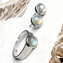 Sady šperkov - Mini Labradorite Steel Jewelry / Šperky s labradoritom z chirurgickej ocele /T0016 - 10684682_