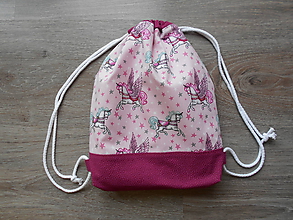 Detské tašky - Batôžtek pre škôlkarku ružový koníky - 10685721_