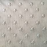Textil - sivá minky s hviezdičkami, šírka 150 cm - 10683899_