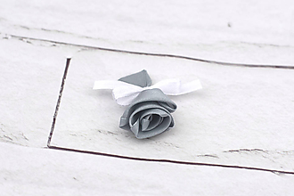 Svadobné pierka - Pierko šedé ruža (šedo-biele) - 10684746_