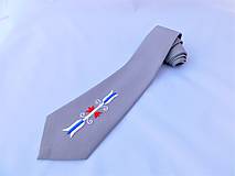 Pánske doplnky - Ručne vyšívaná kravata - 10684134_