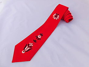 Pánske doplnky - Ručne vyšívaná kravata - 10684120_