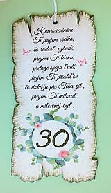 Jubilejná tabuľka - "30"