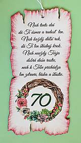 Jubilejná tabuľka - "70"