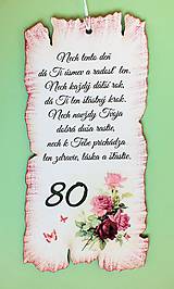 Jubilejná tabuľka - "80"