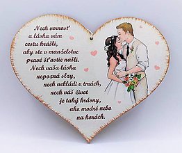 Tabuľky - Srdce svadobné - 10684311_