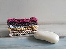 Úžitkový textil - Háčkované vrecká na mydlo zo 100% organickej bavlny - 10686982_