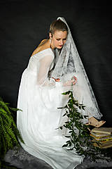 Šaty - Svadobné šaty z umelého hodvábu vo vintage štýle - 10686762_