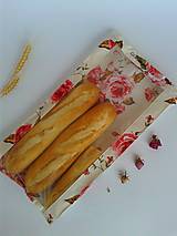 Úžitkový textil - Vrecúško na chlieb a pečivo - ruže (1kg chlieb 23x42 cm) - 10690248_