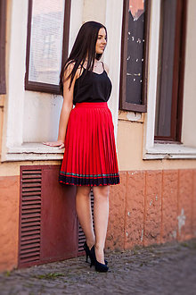 Sukne - Ručne plisovaná sukňa - Jolana - 10687960_