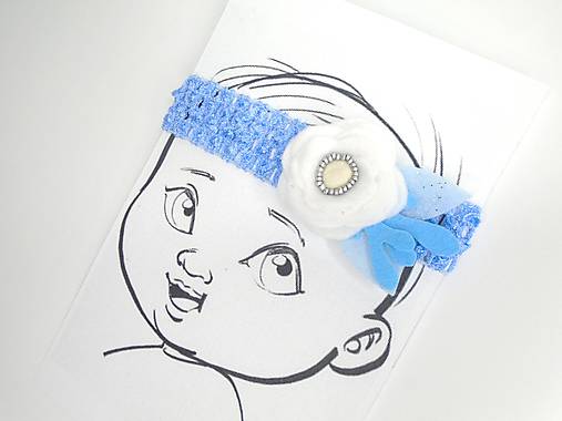 Nežná čelenka pre bábätko (Modrá)