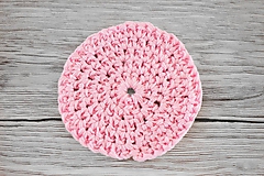 Úžitkový textil - Háčkované odličovacie tampóny (Ružový tampónik) - 10696185_