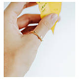 Prstene - Elegantný pozlacený prsten Gold Lars - 10694914_