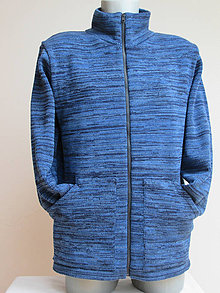 Pánske oblečenie - Pánský sveter - modrý melír I - 10698921_