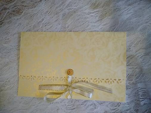 Papiernictvo - svadobná obálka na peniaze "zlaté ruže" - 10696488_