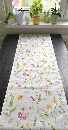 Úžitkový textil - Obrusy - štóly kvetové (Jarné kvety) - 10696519_