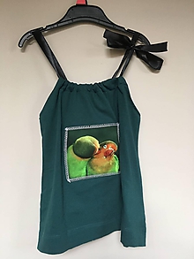 Detské oblečenie - Recy top Zaľúbené vtáčiky - 10700124_