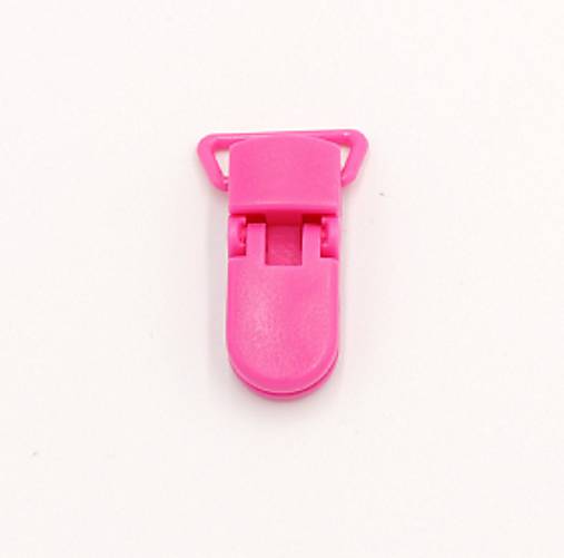 KL101 Klip na dudlíky plastový 2,5 cm (Cyklámenový)