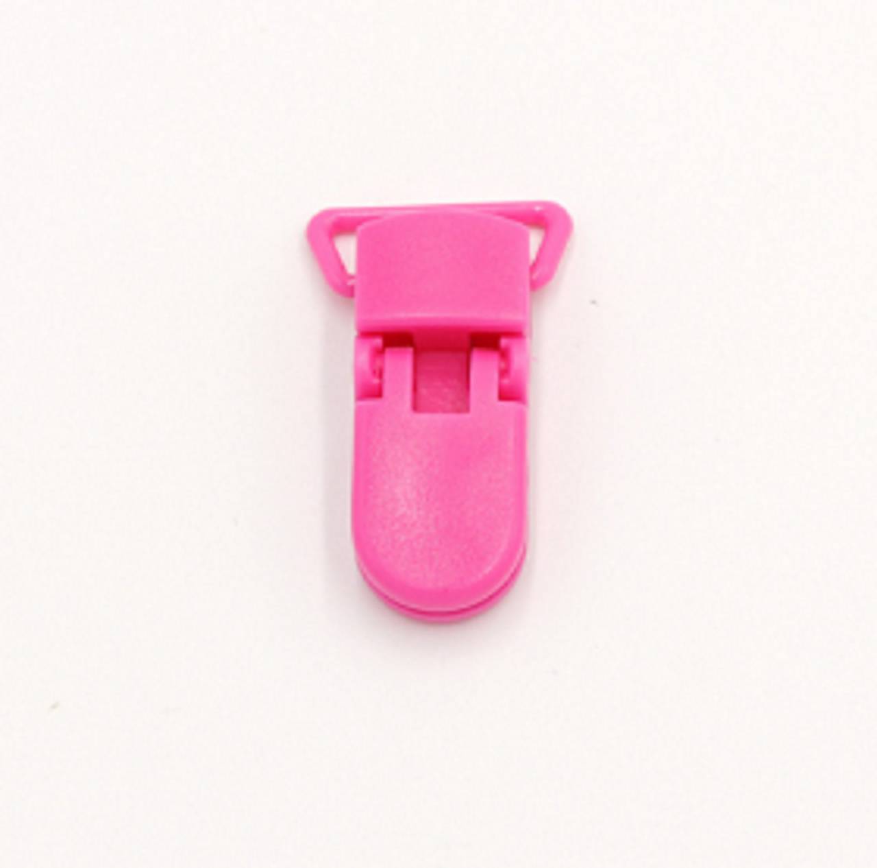 KL101 Klip na dudlíky plastový 2,5 cm (Cyklámenový)