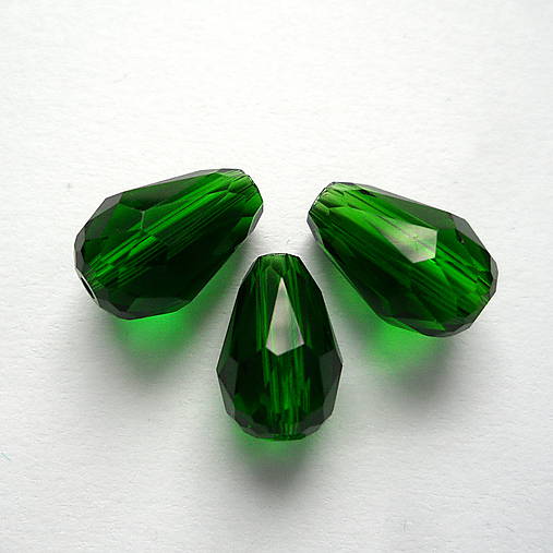 Skl.brúsená kvapka 12x8mm-1ks (zelená)