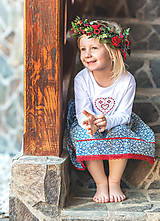 Topy, tričká, tielka - Detské tričko s dlhým rukávom - Srdiečko - 10702566_