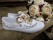 Ponožky, pančuchy, obuv - svadobné perličky - 10704414_