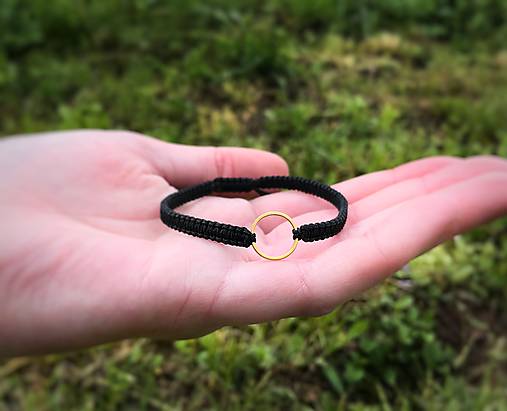 Náramky - Karma náramok s kruhom  (Červená) - 10707733_