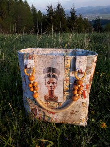 Veľké tašky - Priestranná taška s rúčkami (Nefertiti) - 10713432_