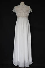 Šaty - Svadobné šaty v Boho štýle z bavlnenej tylovej krajky - 10713365_